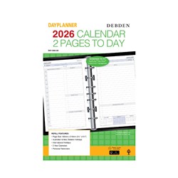  Debden Dayplanner Refill Desk 140 x 216mm Dated 2 Days to View 