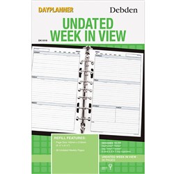 DEBDEN DAYPLANNER REFILL DESK Weekly Non-Dated 216x140mm