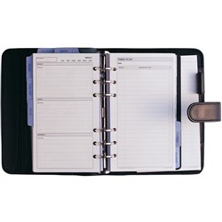 DEBDEN DAYPLANNER REFILL Zip Closure PU Cover 172x96mm Personal