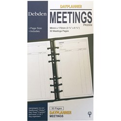  Debden Dayplanner Refill Meetings Personal Edition 175x96mm 