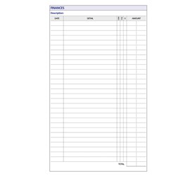 DEBDEN DAYPLANNER REFILL Finances 172x96mm Personal