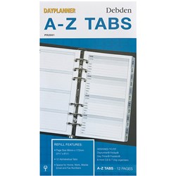  Debden Dayplanner Refill A-Z Tabs Personal Edition 172X96mm 