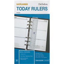  Debden Dayplanner Refill Today Ruler (2 Pack) Personal 172x96mm 