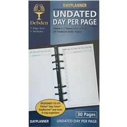  Debden Dayplanner Refill Undated Day To Page 175x96mm Personal Edition 