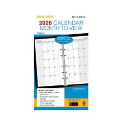  Debden Dayplanner Refill Personal 96 x 172mm Dated Month To View 