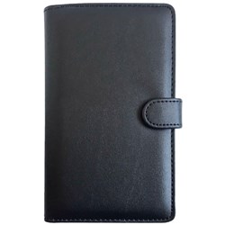 DEBDEN DAYPLANNER ORGANISER Slimline PU Snap Closure Blk