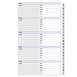 DEBDEN DAY PLANNER REFILLS A-Z Tabs Pocket Edition