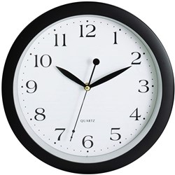 Carven Wall Clock 30cm Diameter Black Frame 
