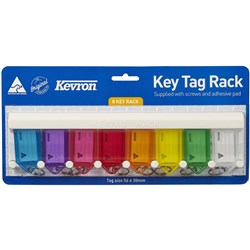  Kevron ID5 Key Tag Rack With 8 Tags Assorted Colours 0 