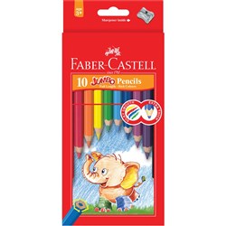 FABER-CASTELL JUMBO PENCILS Coloured Assorted 10s