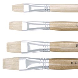 Jasart Hog Bristle Series 579 Flat Brushes Size 6 Pack Of 12 