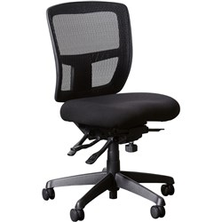  Miami II Mesh High Back Chair No Arms Black Mesh And Fabric Seat 