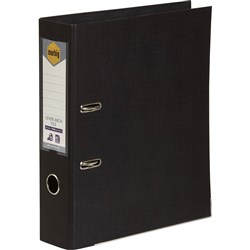  Marbig Linen PE Lever Arch Binder A4 75mm Black 