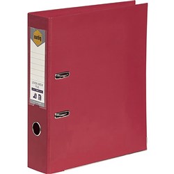  Marbig Linen PE Lever Arch Binder A4 75mm Deep Red 0 