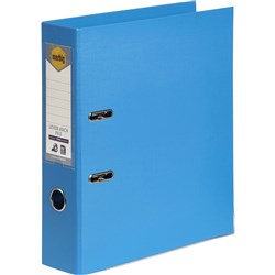  Marbig Linen PE Lever Arch Binder A4 75mm Sky Blue 0 