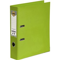  Marbig Linen PE Lever Arch Binder A4 75mm Lime 0 