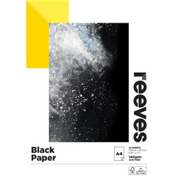 Reeves Black Sketch Pad A4 140gsm 20 Sheet 