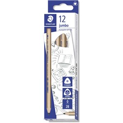  Staedtler Natural Jumbo Triangular Pencils HB Pack of 12 