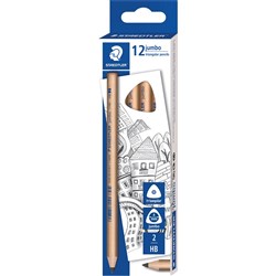  Staedtler Natural Jumbo Triangular Pencils HB Pack of 12 