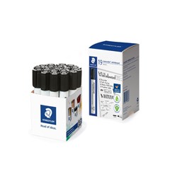  Staedtler 351 Lumocolor Whiteboard Marker Bullet 2mm Black Cup of 19 
