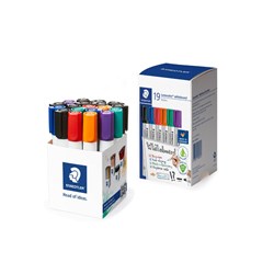  Staedtler 351 Lumocolor Whiteboard Marker Bullet 2mm Assorted Cup of 19 