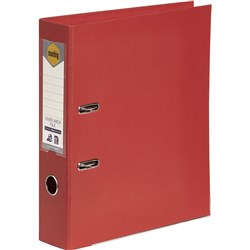  Marbig Linen PE Lever Arch Binder A4 75mm Bright Red 0 