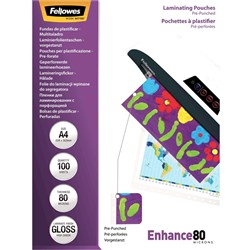  Fellowes ImageLast Laminating Pouches A4 80 Micron Gloss Pack Of 100 