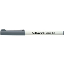  Artline 210 Fineliner Pen Medium 0.6mm Grey Pack Of 12 0 