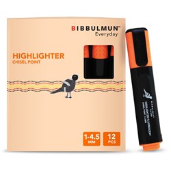  Bibbulmun Highlighter Chisel 1-4.5mm Orange 