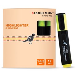  Bibbulmun Highlighter Chisel 1-4.5mm Yellow 