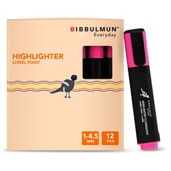  Bibbulmun Highlighter Chisel 1-4.5mm Pink 