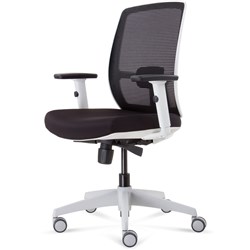  Rapidline Luminous Executive Chair High Mesh Back With Arms Black Fabric Seat 