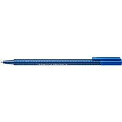  Staedtler 437 Triplus Ballpoint Pens Medium 1mm Blue Pack of 10 