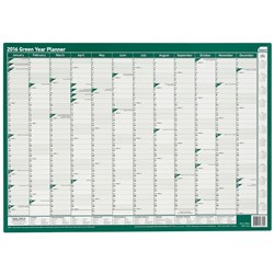 SASCO WALL PLANNER GREEN - 500X700mm