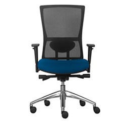 KODA CHAIR SYNCHRO MECHANISM Black Nylon Base Blue Seat Upholstery
