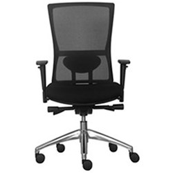 KODA CHAIR SYNCHRO MECHANISM Black Nylon Base Grey Seat Upholstery