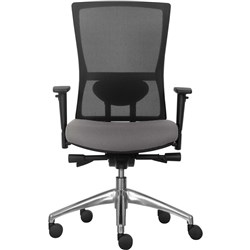 KODA 24/7 MESH CHAIR High Mesh Back Adjustable Arms Fabric Black