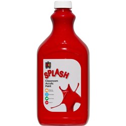 EDUCATIONAL COLOURS CLASSROOM SPLASH PAINT ACRYLIC 2 LITRE TOFFEE APPLE RED