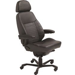 KAB EXECUTIVE CHAIR High Back Havana Black Cloth