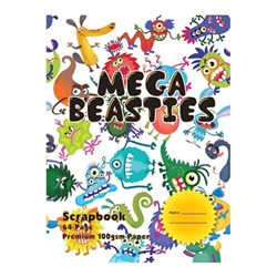 GNS SCRAPBOOK MEGA BEASTIES 335X240MM 100GSM - 64P