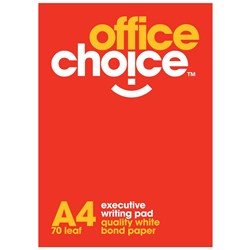 OFFICE CHOICE EXECUTIVE PAD A4 Ruled 70gsm 70 Leaf TO