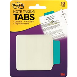 POST-IT DURABLE TABS Aqua Note Taking 10 Tabs Per Pack