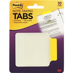 POST-IT DURABLE TABS Yellow Note Taking 10 Tabs Per Pack