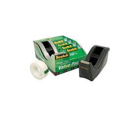SCOTCH 810K4-C60B MAGIC TAPE 19mmx25m & C60 Dispenser Blk