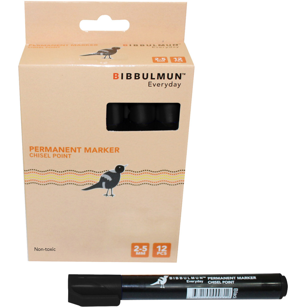 BIBBULMUN PERMANENT MARKER 271 Chisel Black