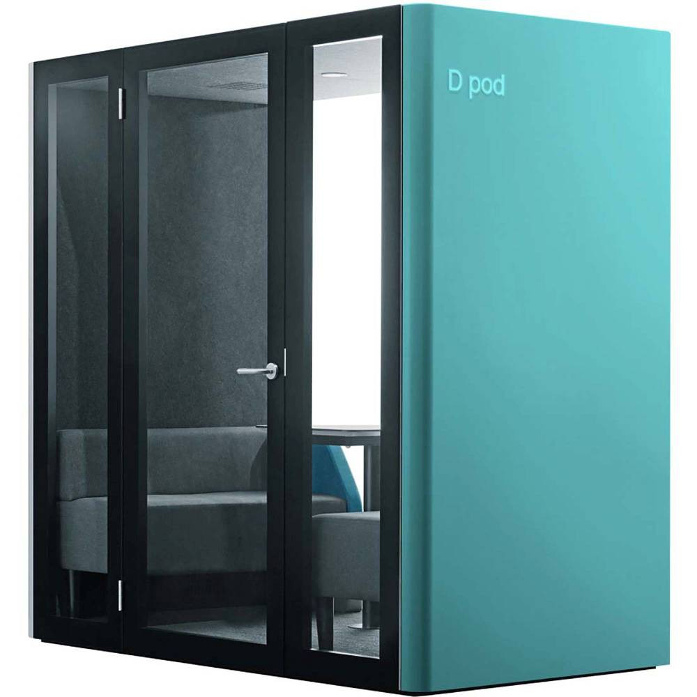 INAPOD D POD 2 - 4 PERSON BOOTH 2200W x 1200D x 2170H Turquoise