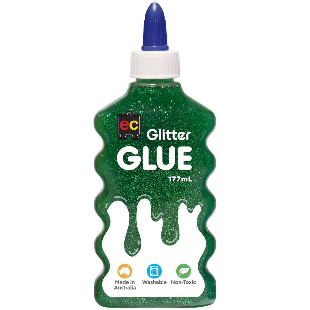 EC GLITTER GLUE 177ml Green