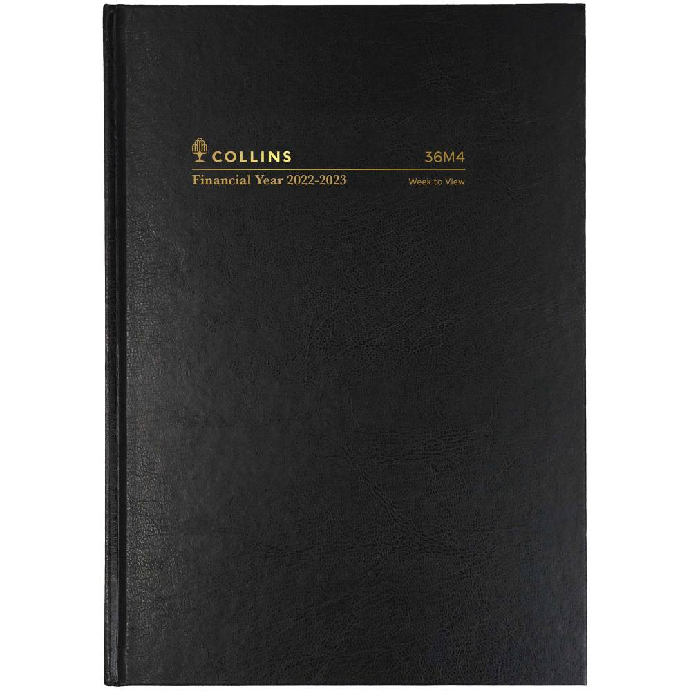 Collins Financial Year Diary A6 Week to Opening Black