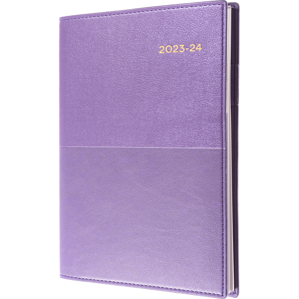 Collins Vanessa Financial Year Diary A5 Week to Opening 1 Hr Purple