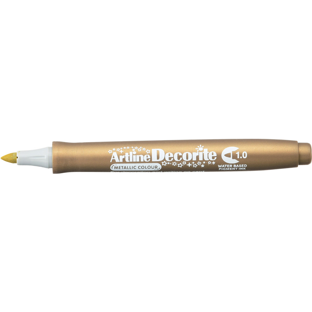 Artline Decorite Markers 1.0mm Bullet Metallic Gold Pack Of 12